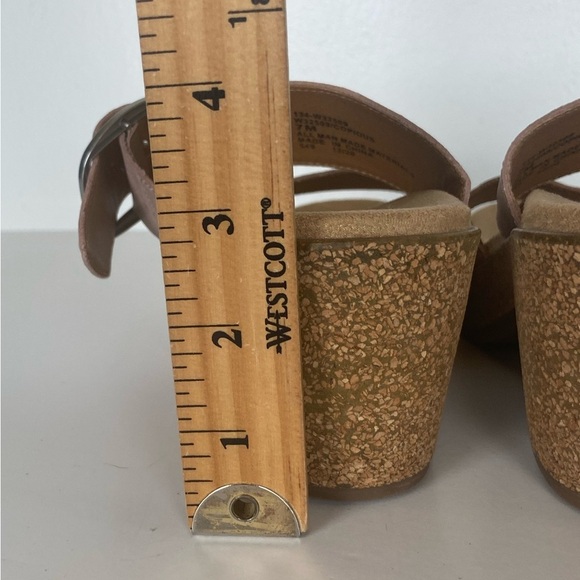 White Mountain Women's Copious Footbeds Sandals Size 7 M Pink Wedge Buckle Cork - Picture 5 of 8
